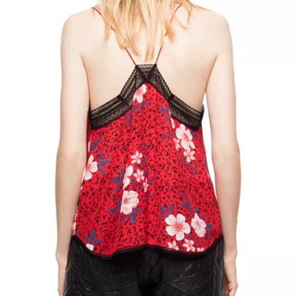 Zadig & Voltaire Christy Pensee Silk Camisole Top Size M - Picture 2 of 8